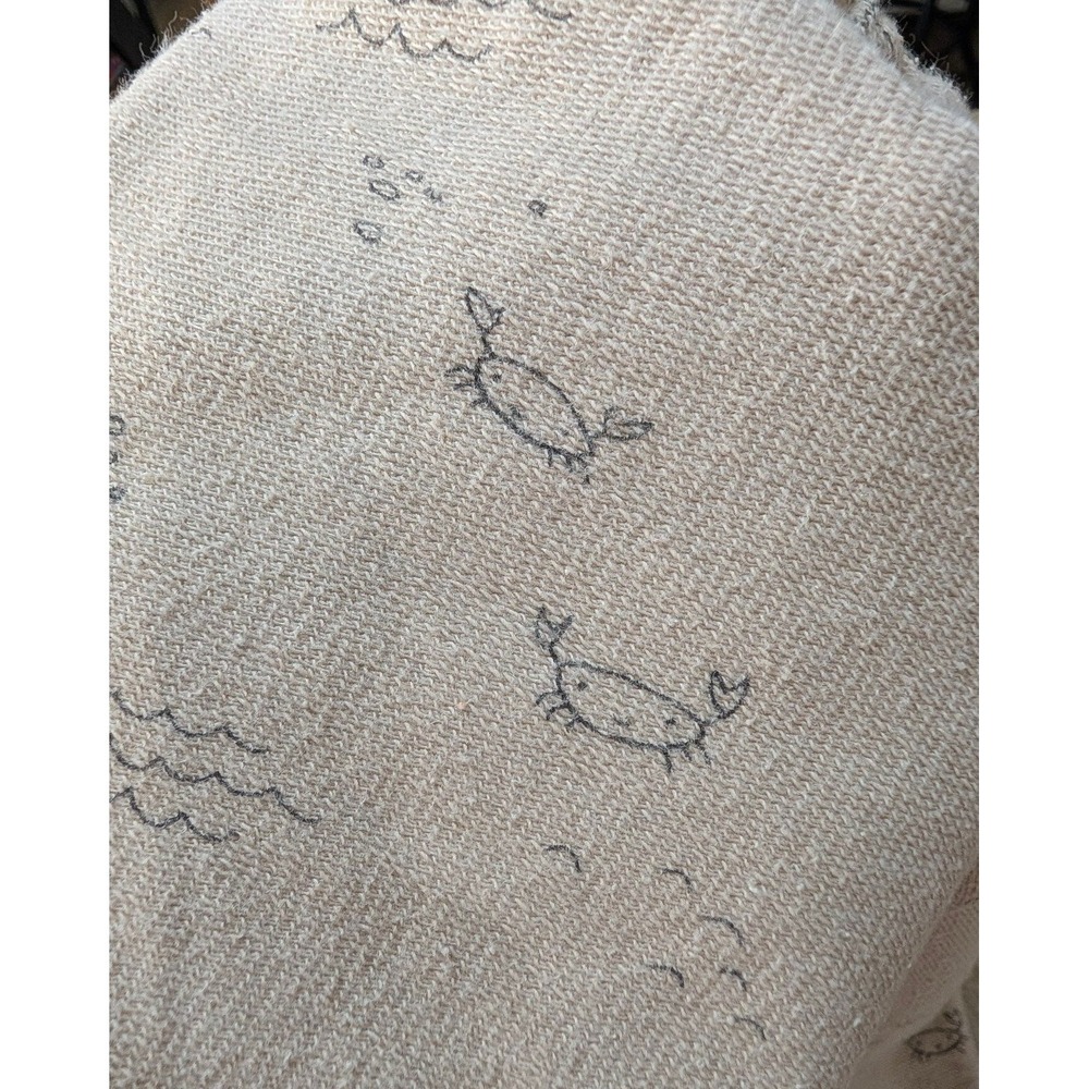 Rylee + Cru Toddler Shorts 6-7Y Beige Crab Print Drawstring Cotton - Picture 6 of 8